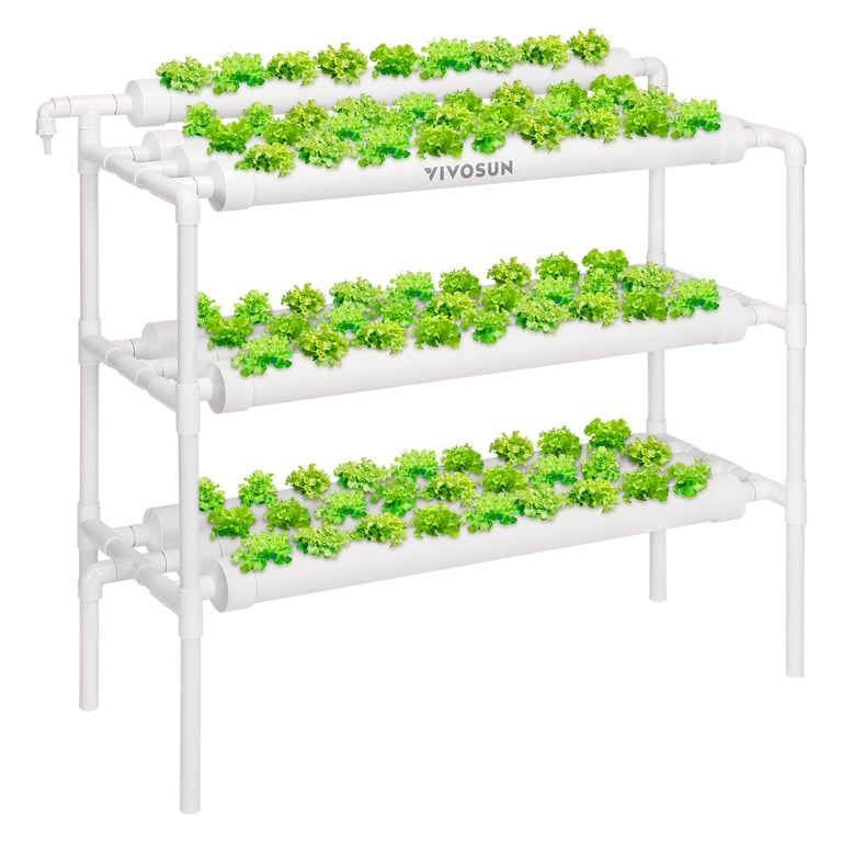 VIVOSUN 3‑Layer 90‑Plant Hydroponic System
