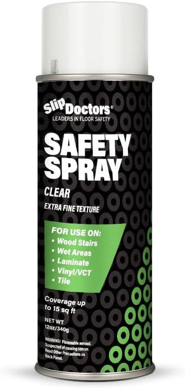 SlipDoctors Safety Spray - Clear Fine-Textured Non-Slip Spray - Barefoot & Dog Paw Friendly Anti-Slip for Wood, Vinyl, Laminate & Tile