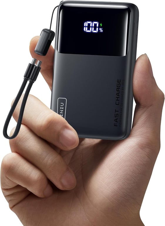 INIU Power Bank, Compact 10000mAh 45W PD Fast Charging Portable Charger