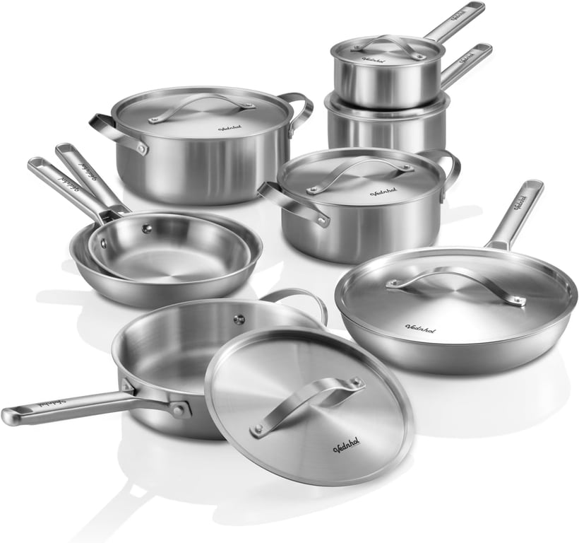 VEDNHOL 14-Piece Titanium Cookware Set