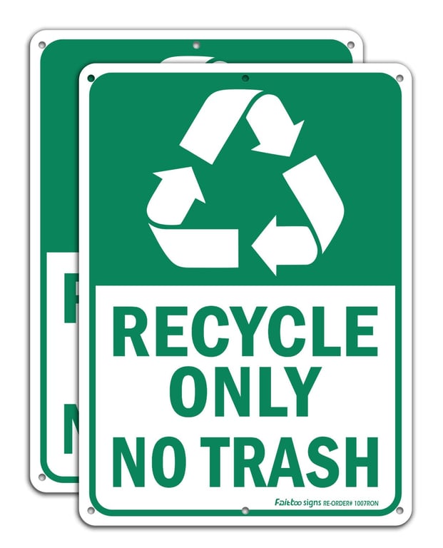 Faittoo Recycle Only Metal Signs