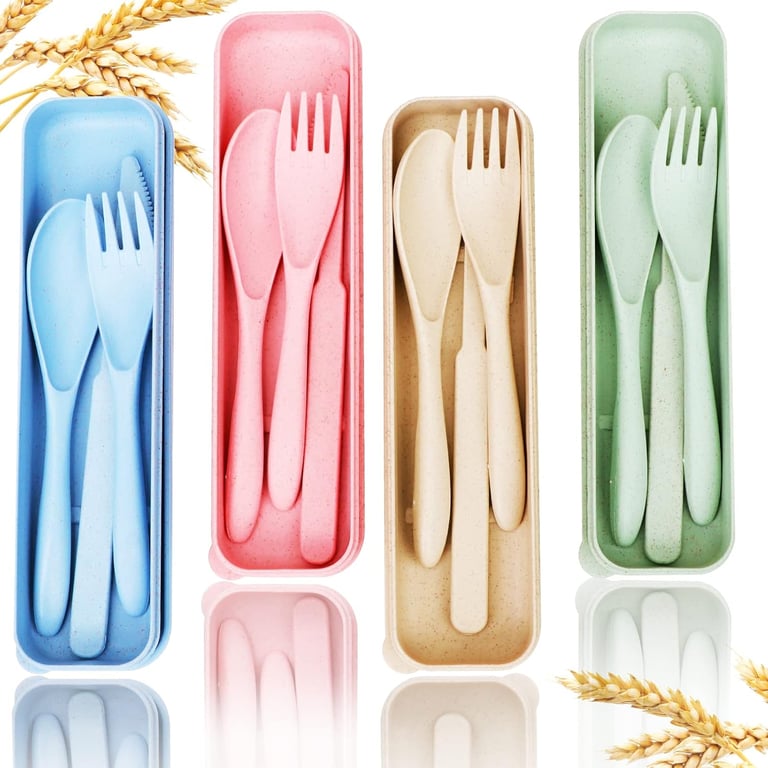 YDYTOP Wheat Straw Travel Utensils