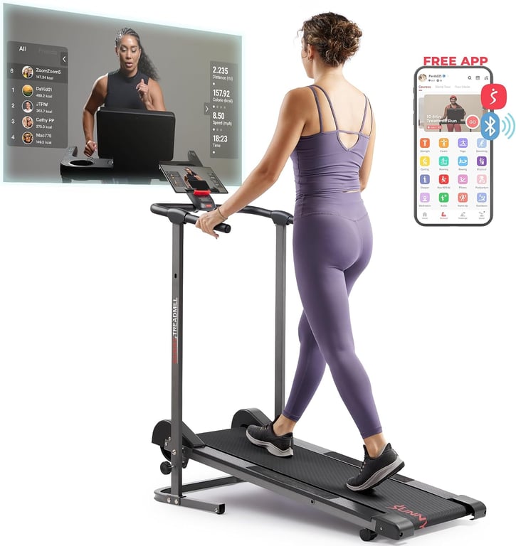 Sunny Health & Fitness Manual Walking Treadmill