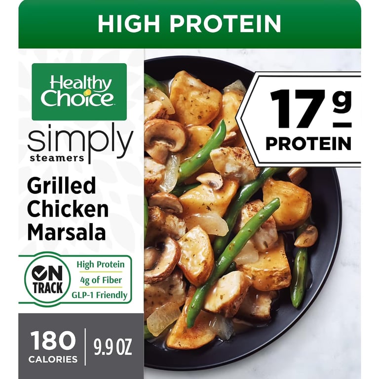 Healthy Choice Simply Steamers Grilled Chicken Marsala, Frozen Meal, 9.9 OZ