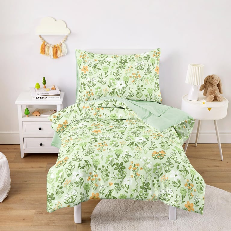 Wake In Cloud Floral Toddler Bedding Set