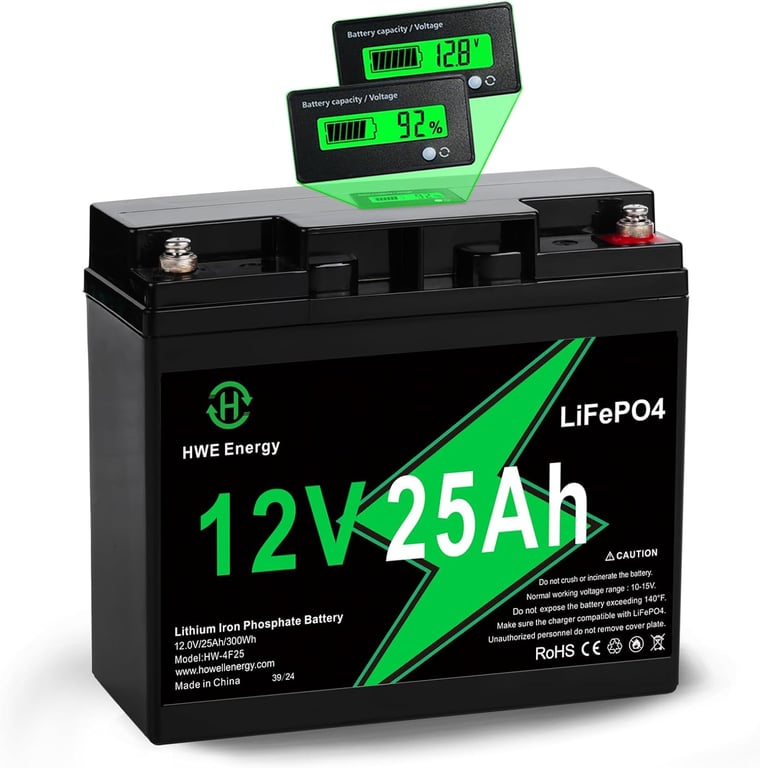HWE 12V 25Ah Battery