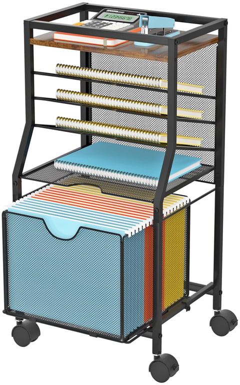 BOHDK 6-Tier Rolling File Cart