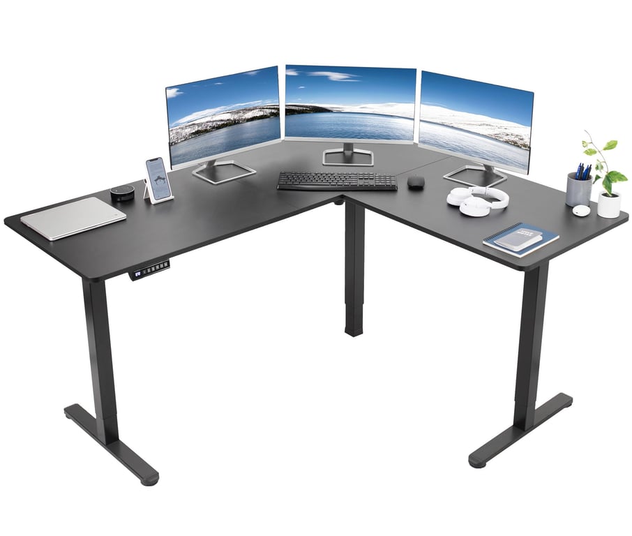 VIVO Reversible L-Shaped Standing Desk