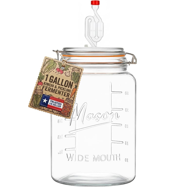 kitchentoolz 1‑Gallon Fermenting Jar