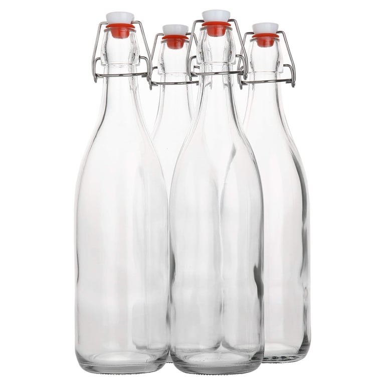 AYL 1L Clear Flip Top Bottles
