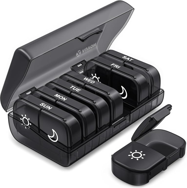 AUVON Weekly AM PM Pill Organizer