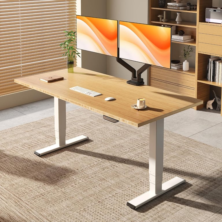 FlexiSpot E6 Max Bamboo Desk