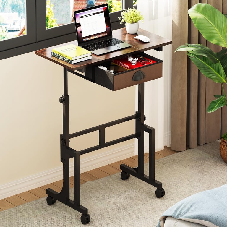 Cidaziya Adjustable Desk with Wheels