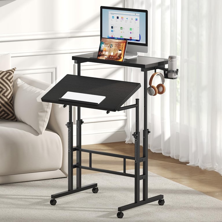 DUMOS Split Top Rolling Standing Desk