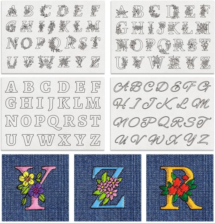 BENECREAT Alphabet Embroidery Stabilizers