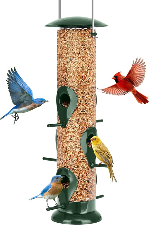 FEED GARDEN Metal Tube Bird Feeder
