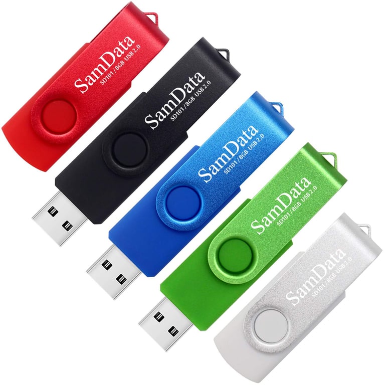 SamData 8GB USB Flash Drives 5‑Pack