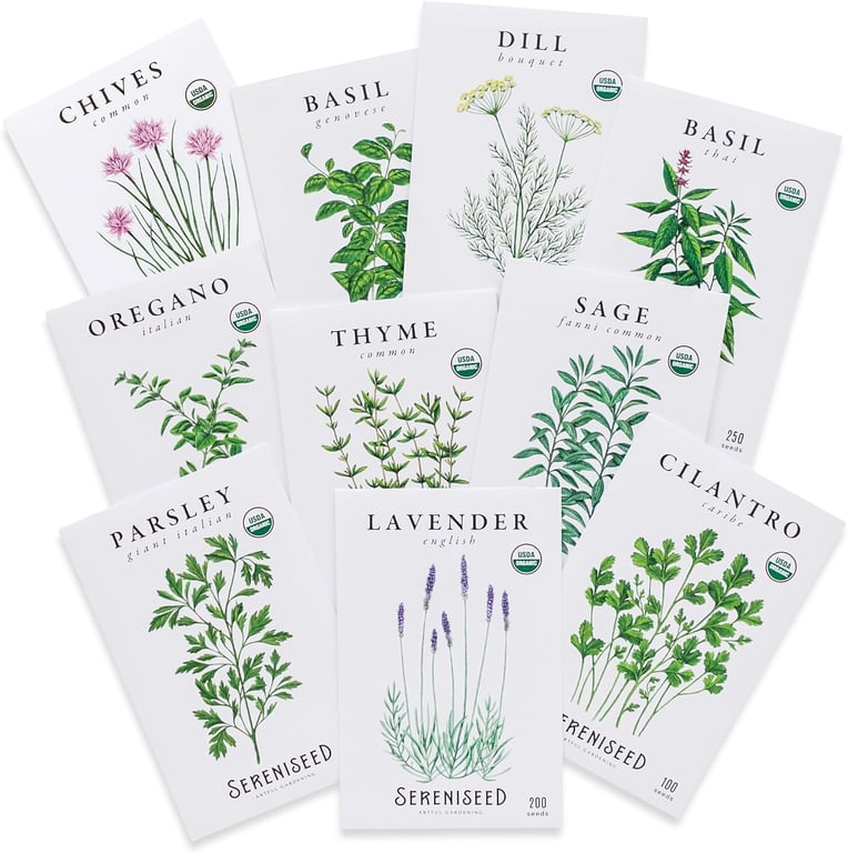 Sereniseed Organic Herb Seeds 10‑Pack