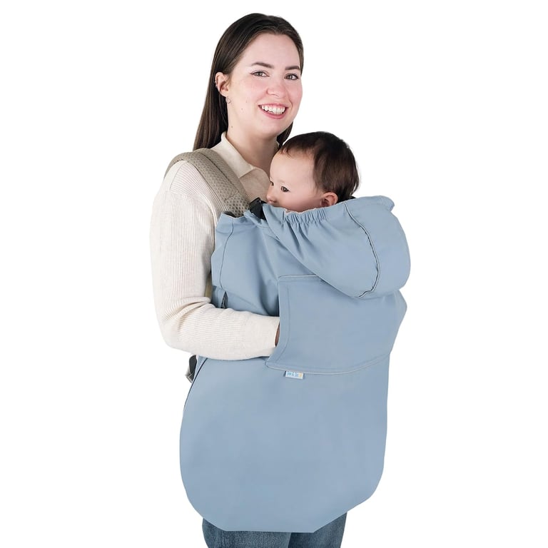 Cozy‑Dry Carrier Rain Cover (Dusty Blue)