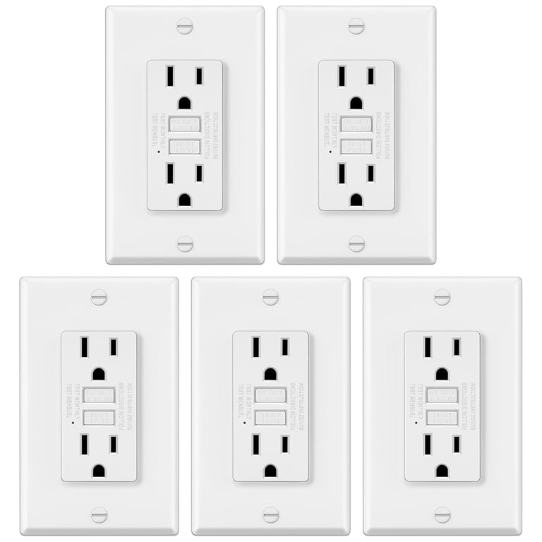 Electeck 5-Pack GFCI Outlet