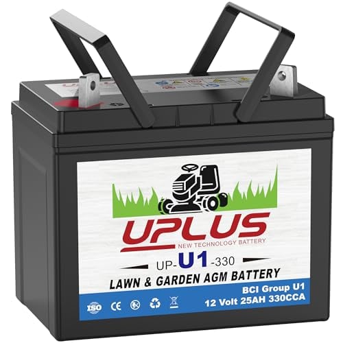 UPLUS U1 Riding Lawn Mower Battery, 12V 330CCA for Garden Tractors