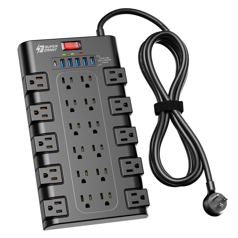 SUPERDANNY 22-Outlet Surge Protector