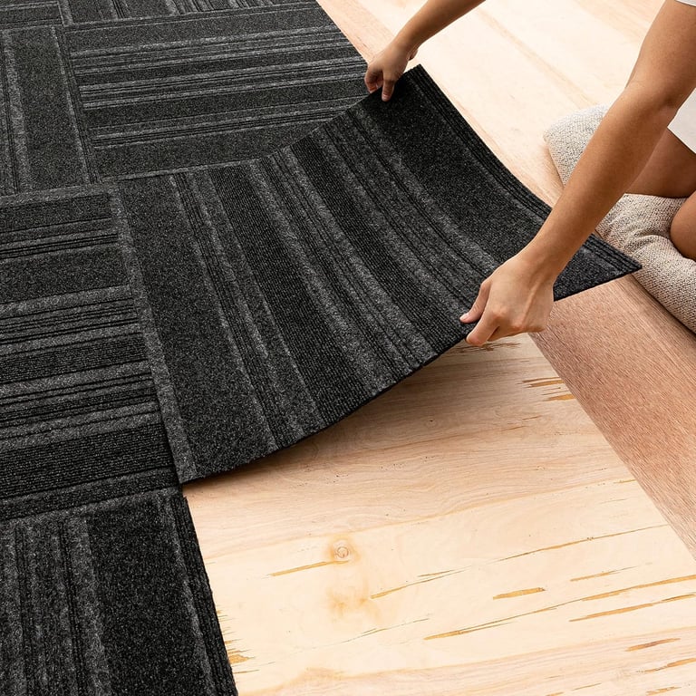 Mohawk Home Black Carpet Tile