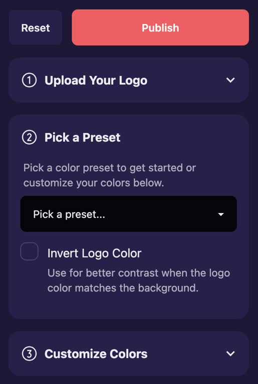 The theme editor