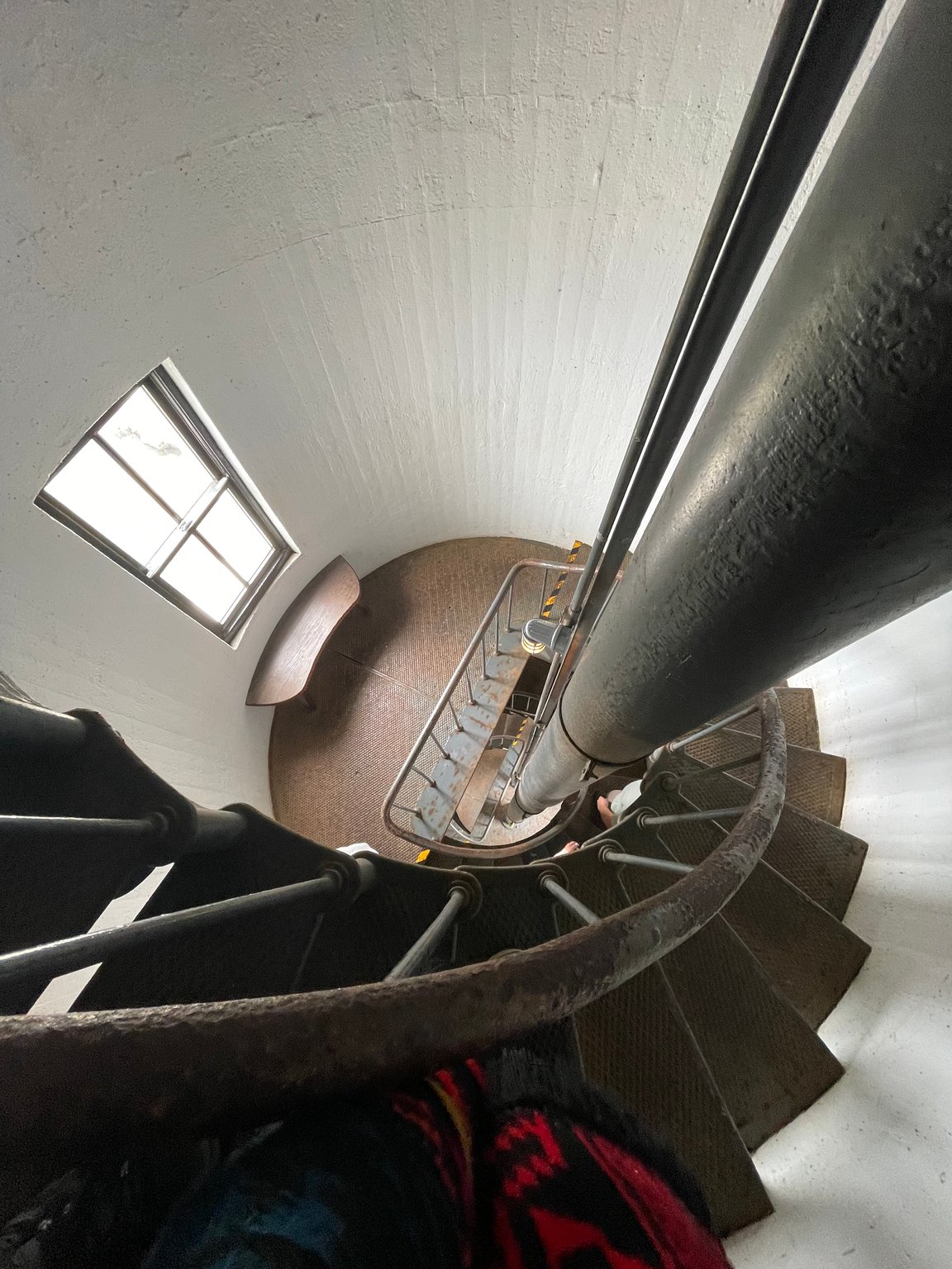he spiral staircase inside the lighthouse is an epic work of art