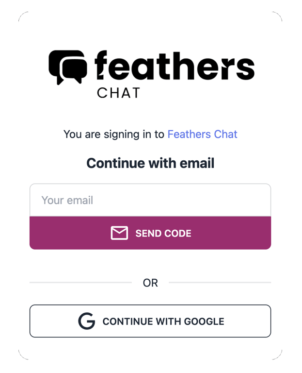 A login page