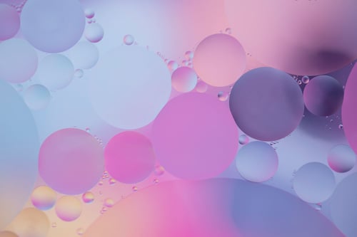 Bubbles and circles on a multi-colored background