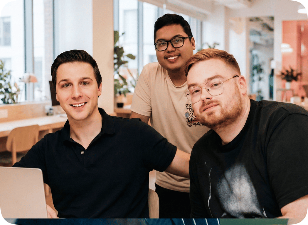 Prostrive team members collaborating and working together