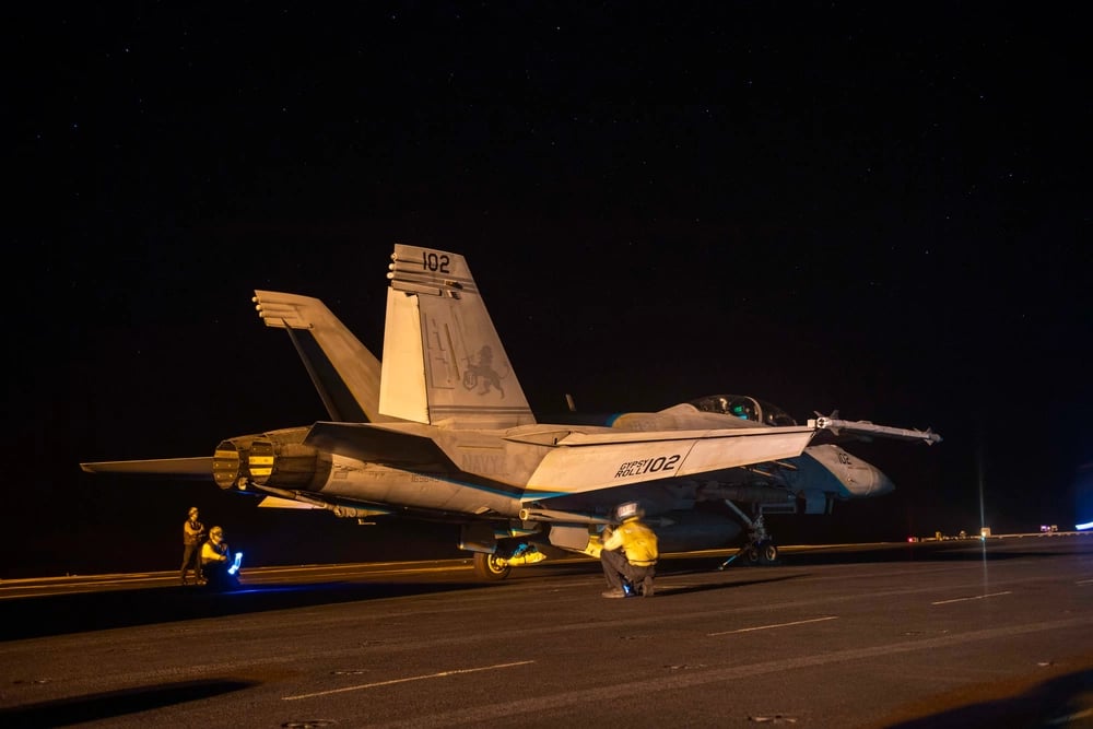 USS Dwight D. Eisenhower conducts flight operations in the Red Sea