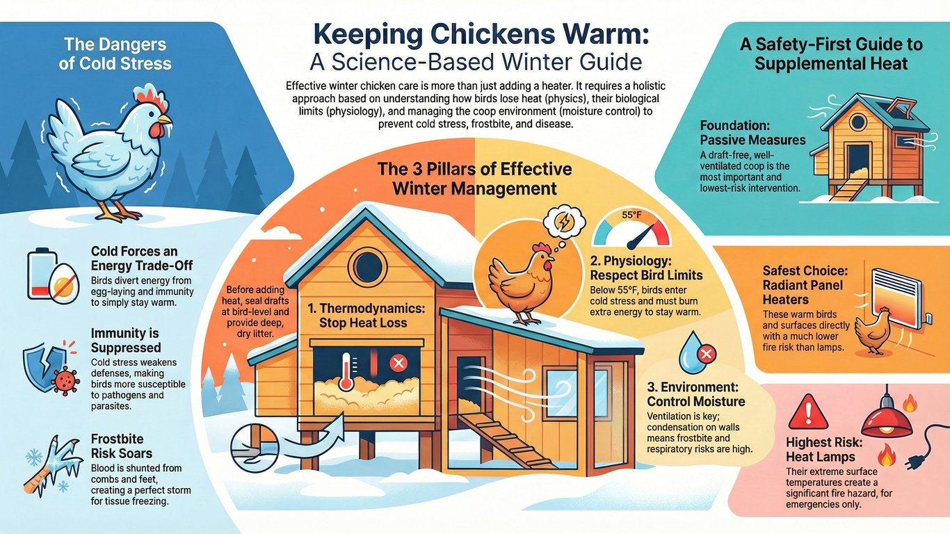 Physical Analysis of Thermodynamics: Pine Shavings versus Sand in Chicken Coop Environments