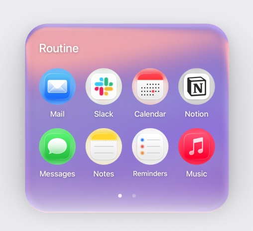 TinyFolder for daily routine