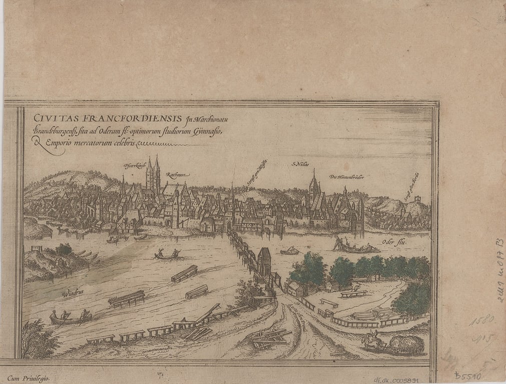 Frankfurt on the Oder in 1588 (Source: https://www.deutschefotothek.de)