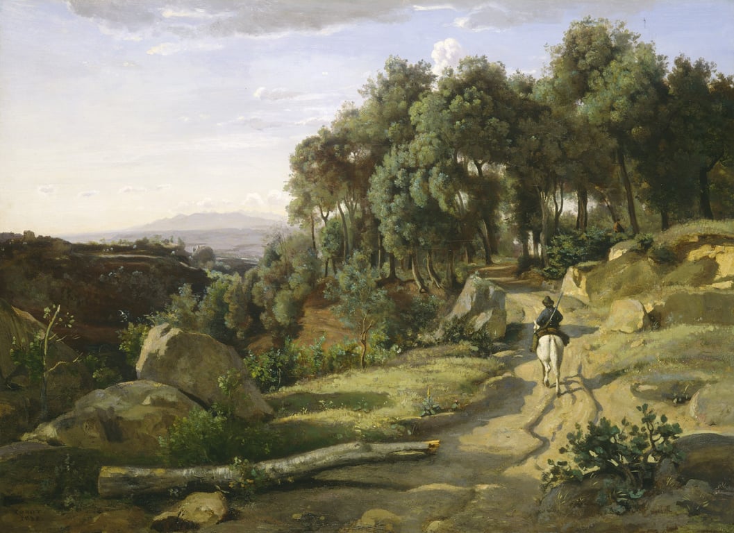 A View Near Volterra by Jean Baptiste Camille Corot (1838)