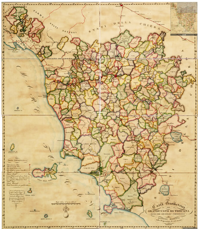 Districts of the Grand Duchy of Tuscany. Manetti, G., 1834