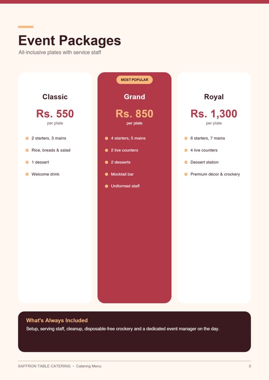 03 Catering Company Menu · page 3