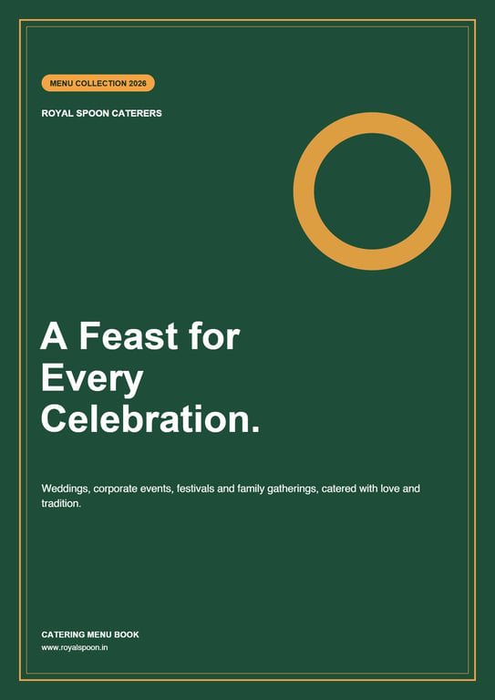 Royal catering — first page