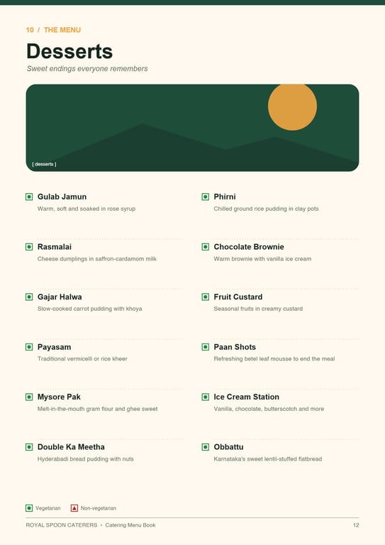 Royal Spoon Catering Menu Book · page 12