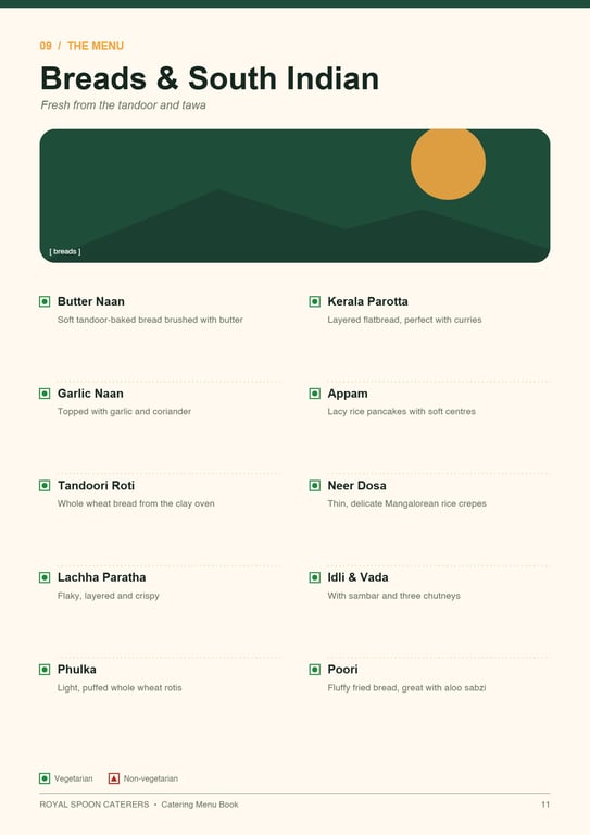 Royal Spoon Catering Menu Book · page 11