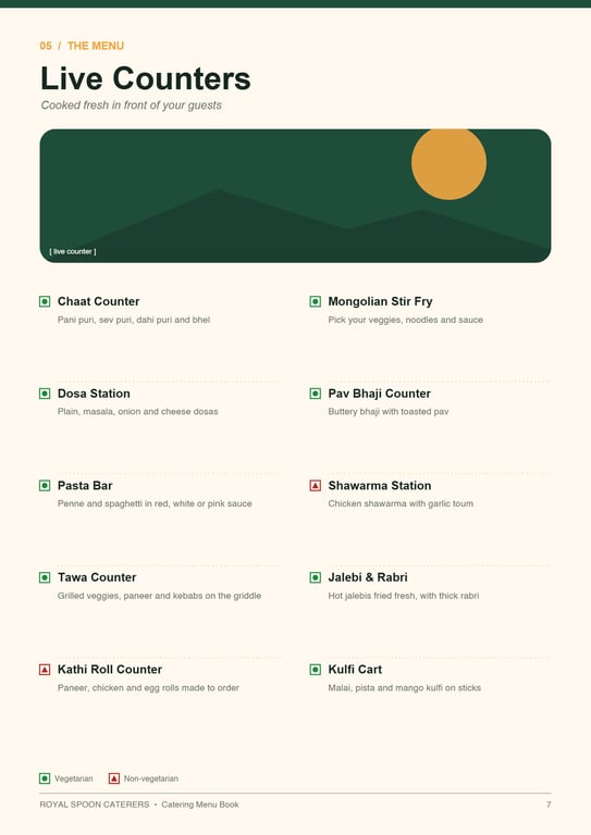 Royal Spoon Catering Menu Book · page 7