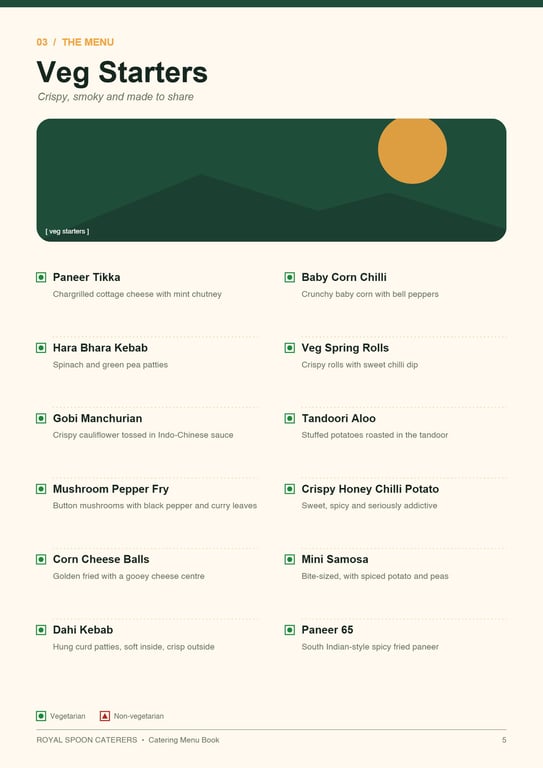Royal Spoon Catering Menu Book · page 5