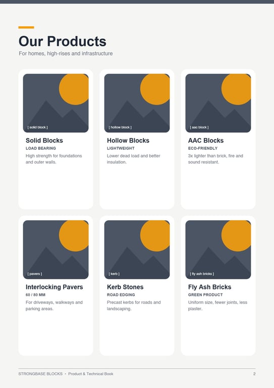 13 Cement Blocks Product Book · page 2