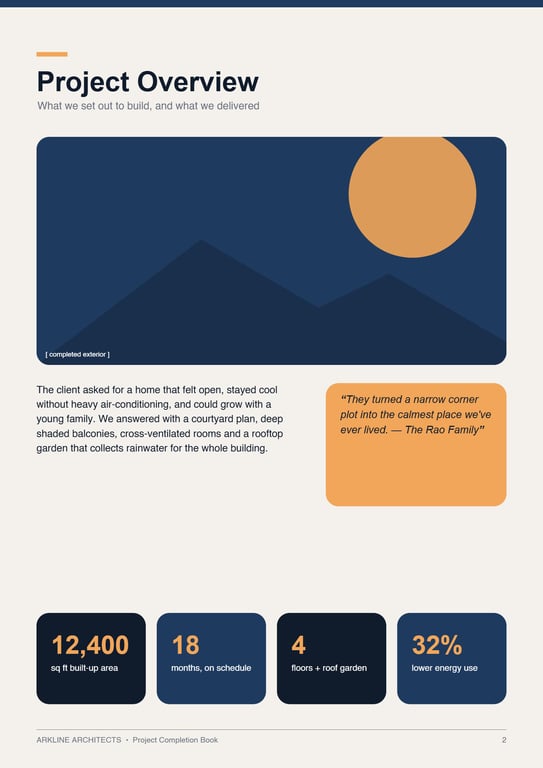 01 Architect Project Completion Book · page 2