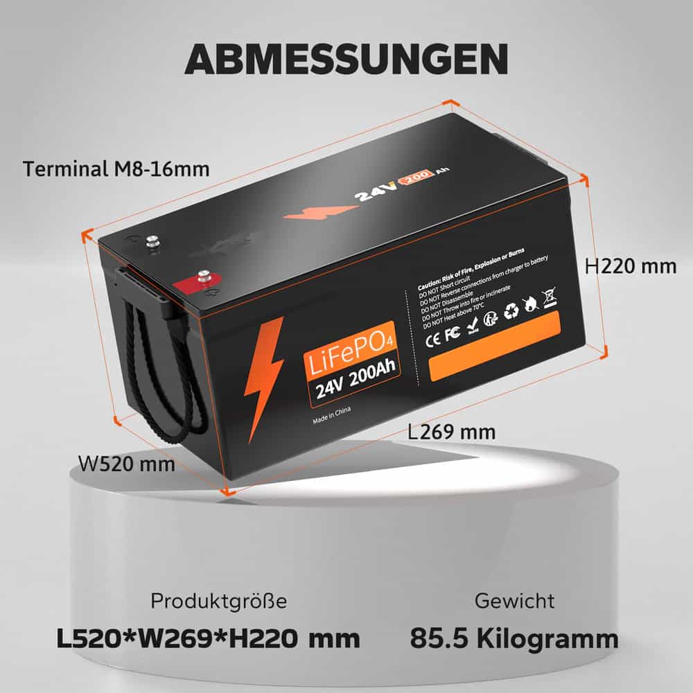 LiFePO4 24V 200Ah