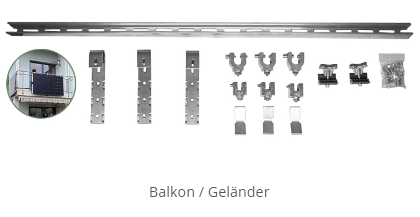 Balkons und Photovoltaik-Module
