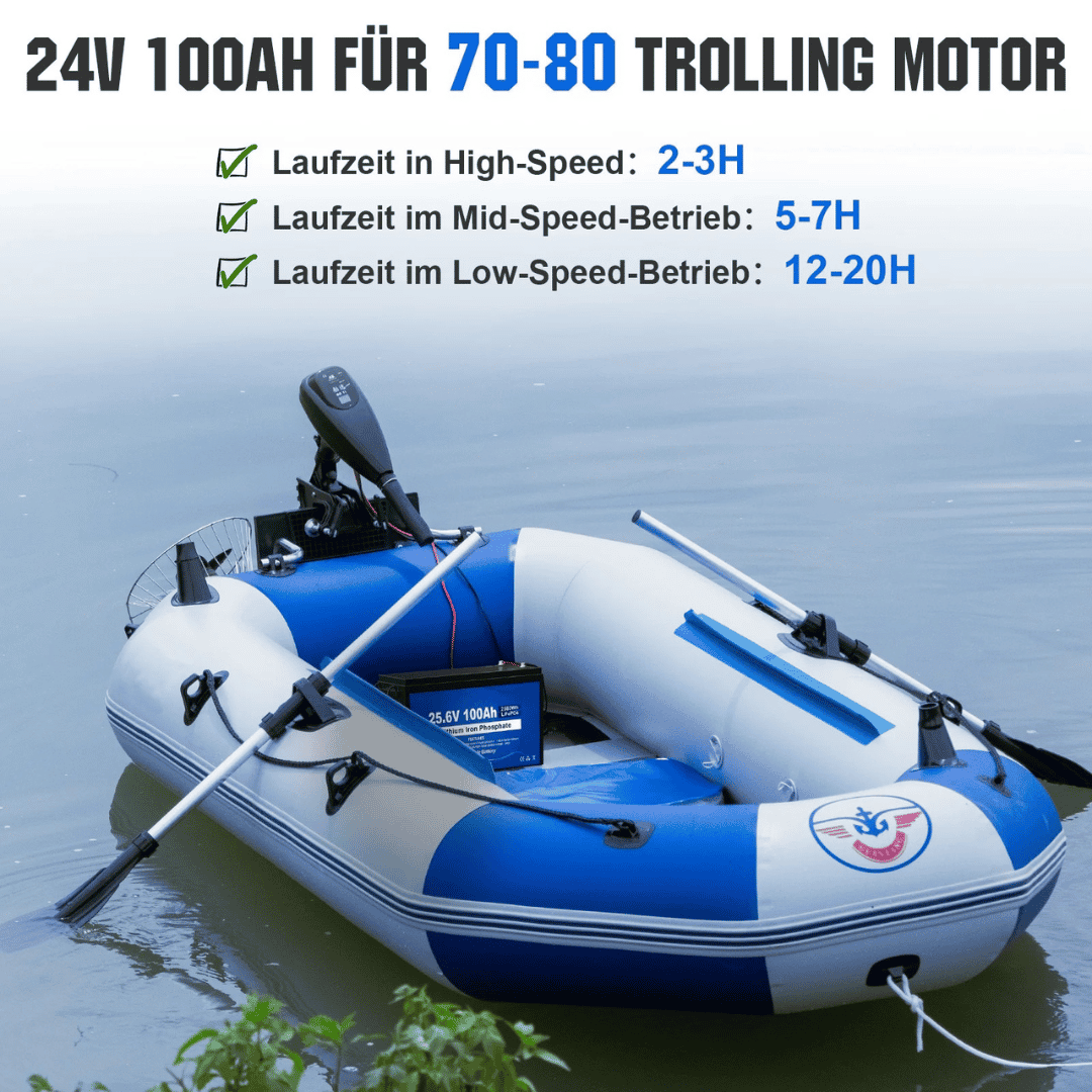 24V 100Ah für Angelmotoren