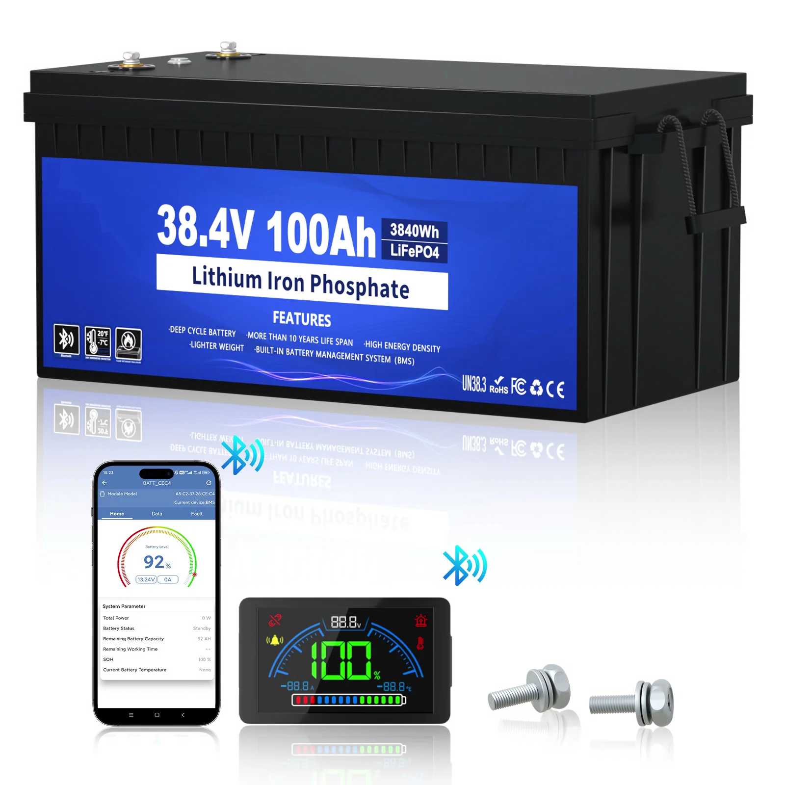 36V 100Ah Bluetooth